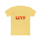 Retro Live Lettering Print Unisex Cotton Tee - snazzymerch