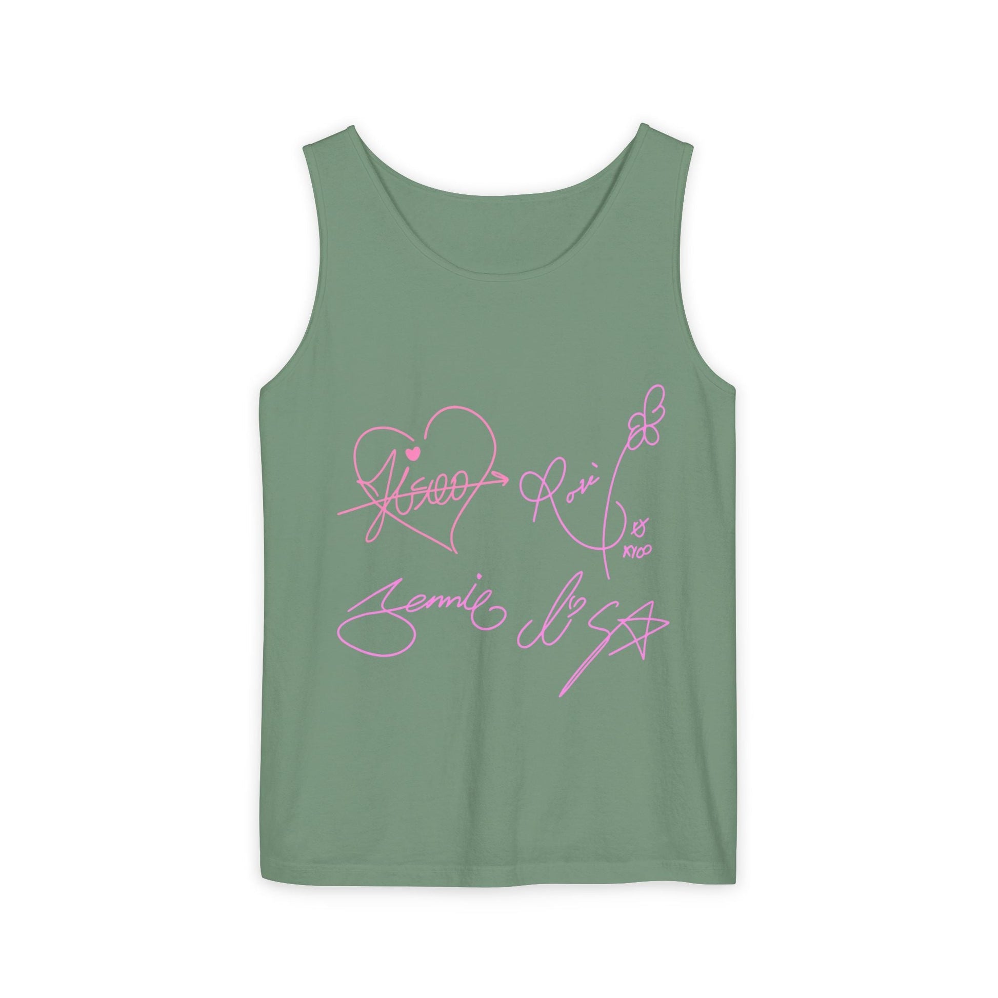 Signature Autograph – Dyed Tank Top Printify