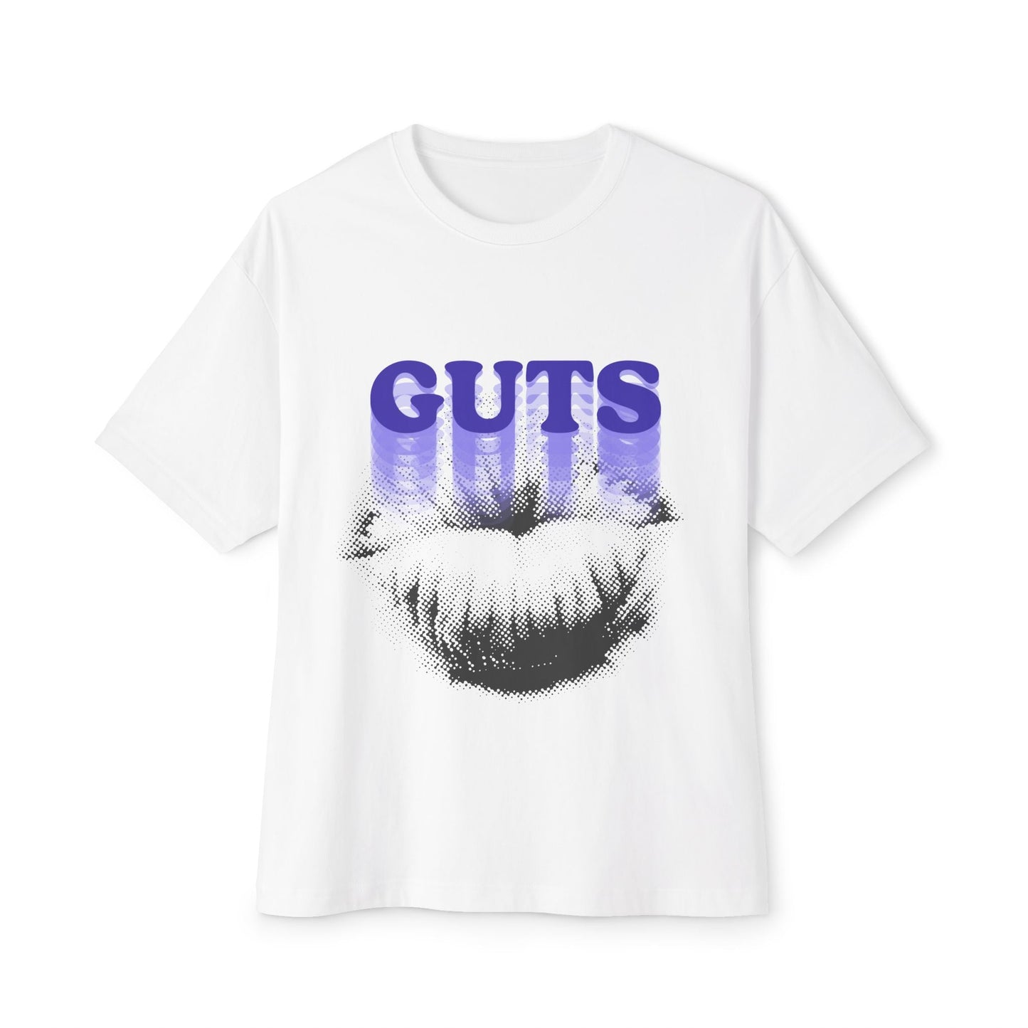 Guts Drip Effect Halftone-Oversized Tee Printify