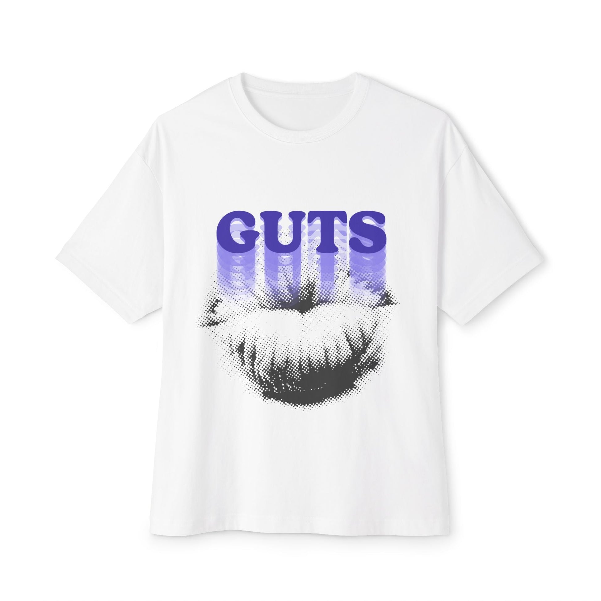 Guts Drip Effect Halftone-Oversized Tee Printify