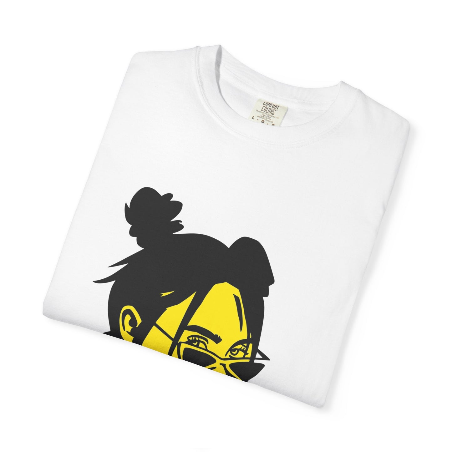 Billie Eilish Inspired Dyed T-shirt – Neon Mood Portrait Edition Printify