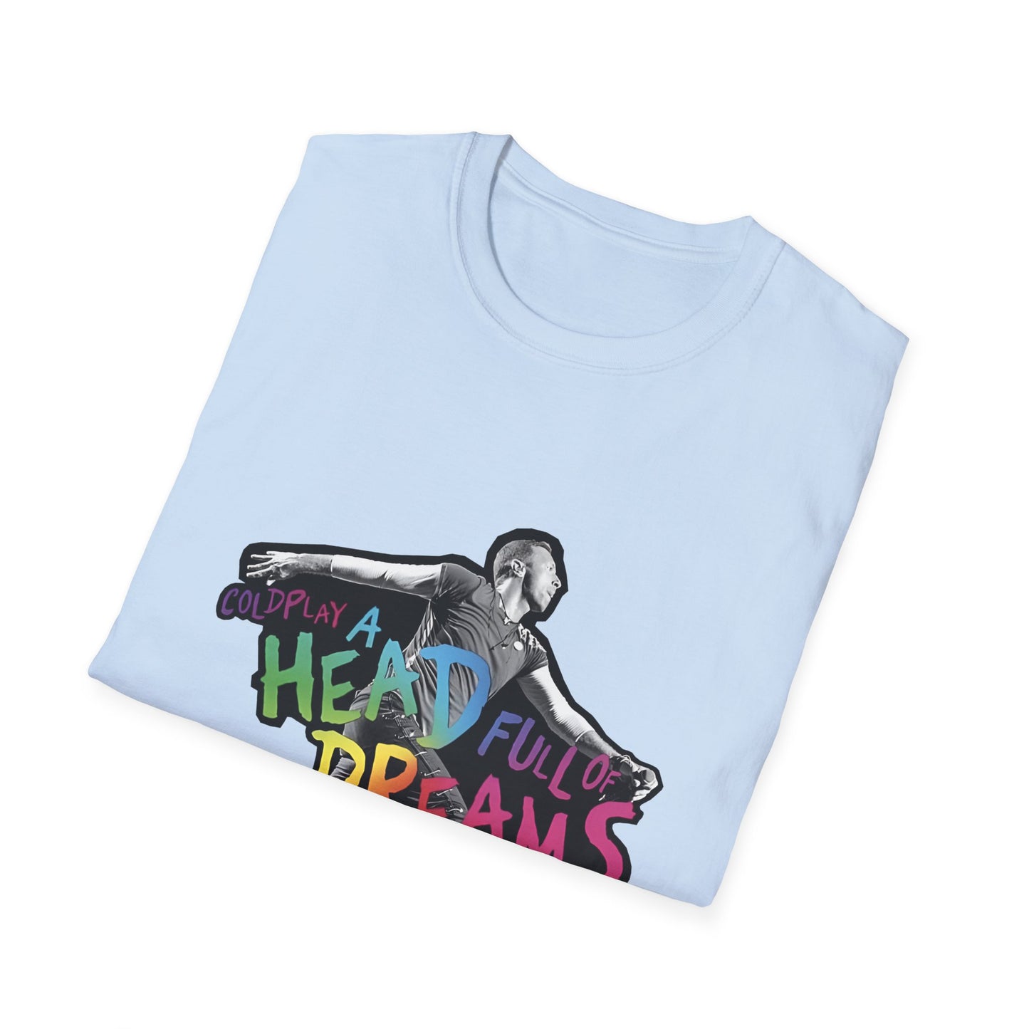 Unisex Softstyle T-Shirt Inspired by Coldplay A Head Full of Dreams Chris Printify