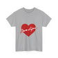 Heartbeat Love Unisex Heavy Cotton Tee - snazzymerch