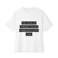 Emotional Line Text Unisex Oversized Boxy Tee - snazzymerch