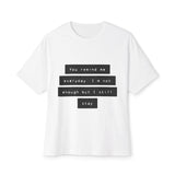 Emotional Line Text Unisex Oversized Boxy Tee - snazzymerch