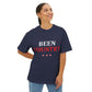 Red Country Western Star Unisex Oversized Boxy Tee - snazzymerch