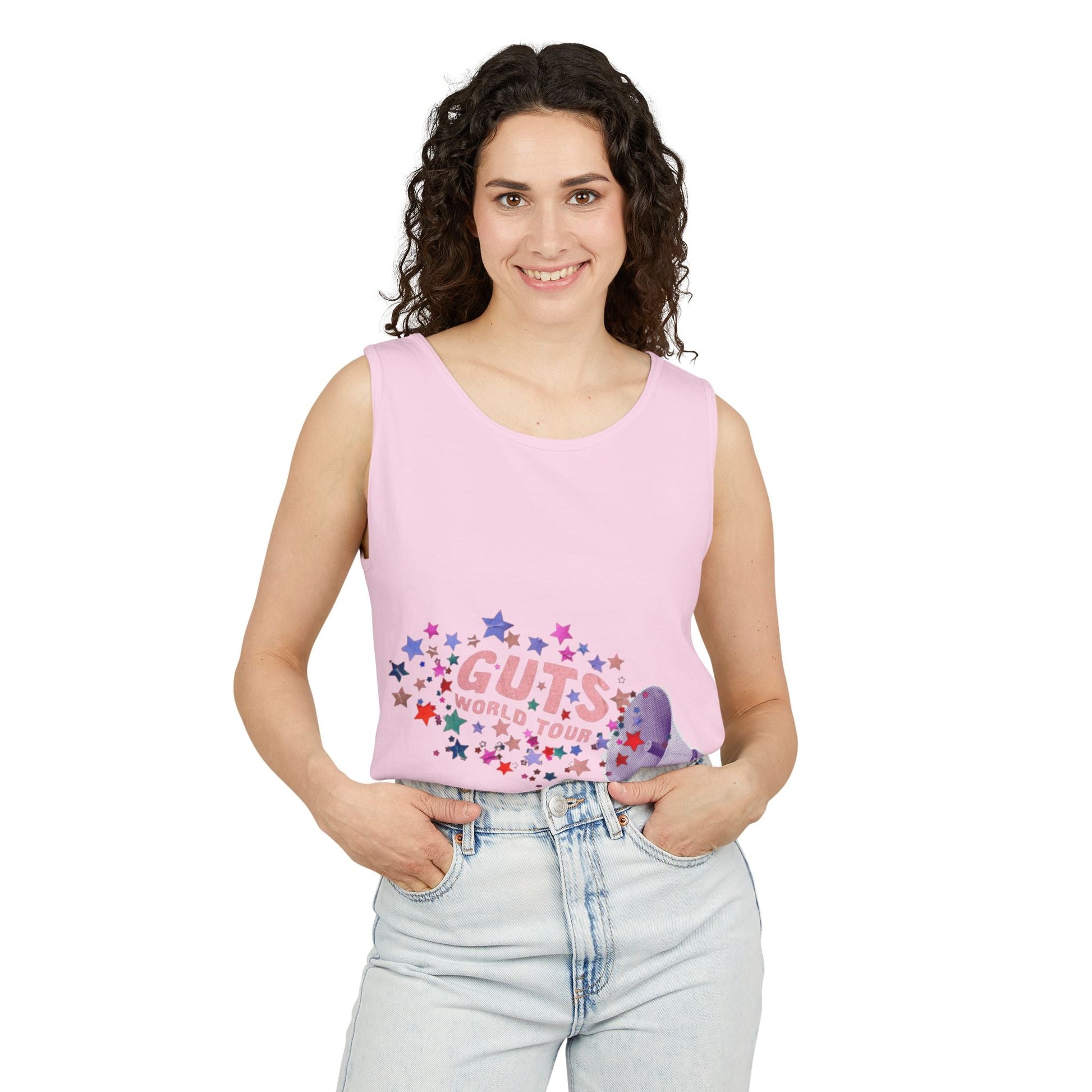 Guts World Tour Megaphone-Dyed Tank Top Printify