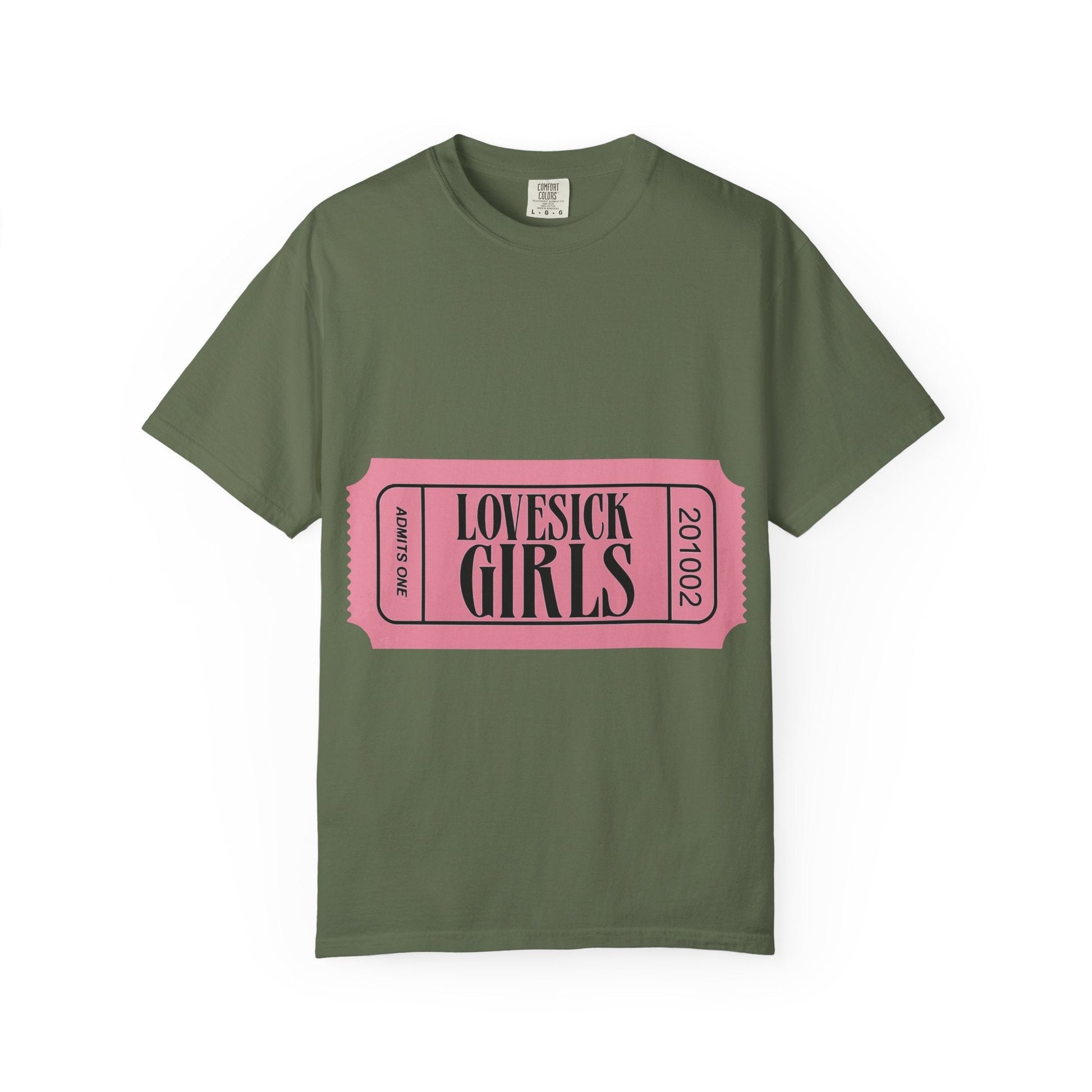 Lovesick Girls Ticket – Dyed T-shirt Printify