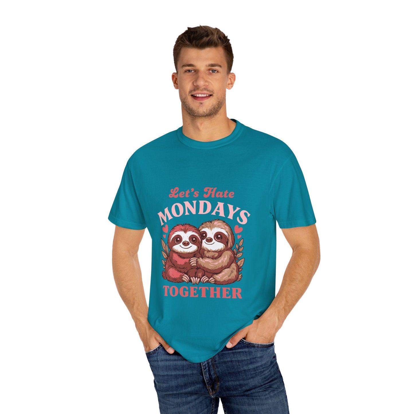 Dyed T-shirt – Snazzy Lets hate Monday Edition Printify