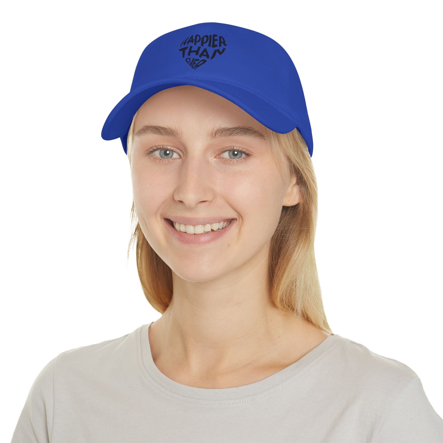 Billie Eilish Inspired Baseball Cap – Happier Heart Lettering Edition Printify