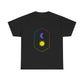 Gradient Moon and Star Emblem Unisex Cotton Tee Printify