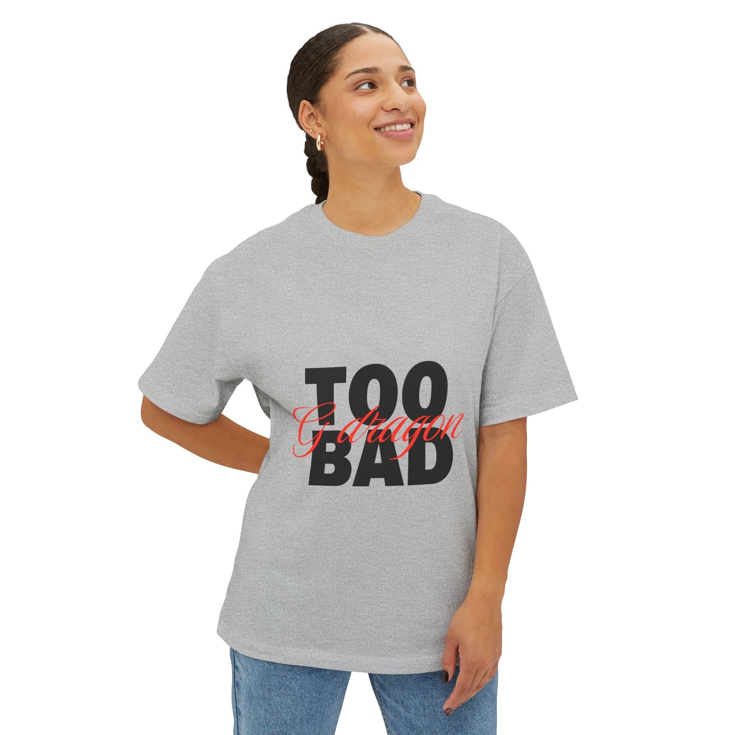 Signature Flame Script Unisex Oversized Boxy Tee - snazzymerch