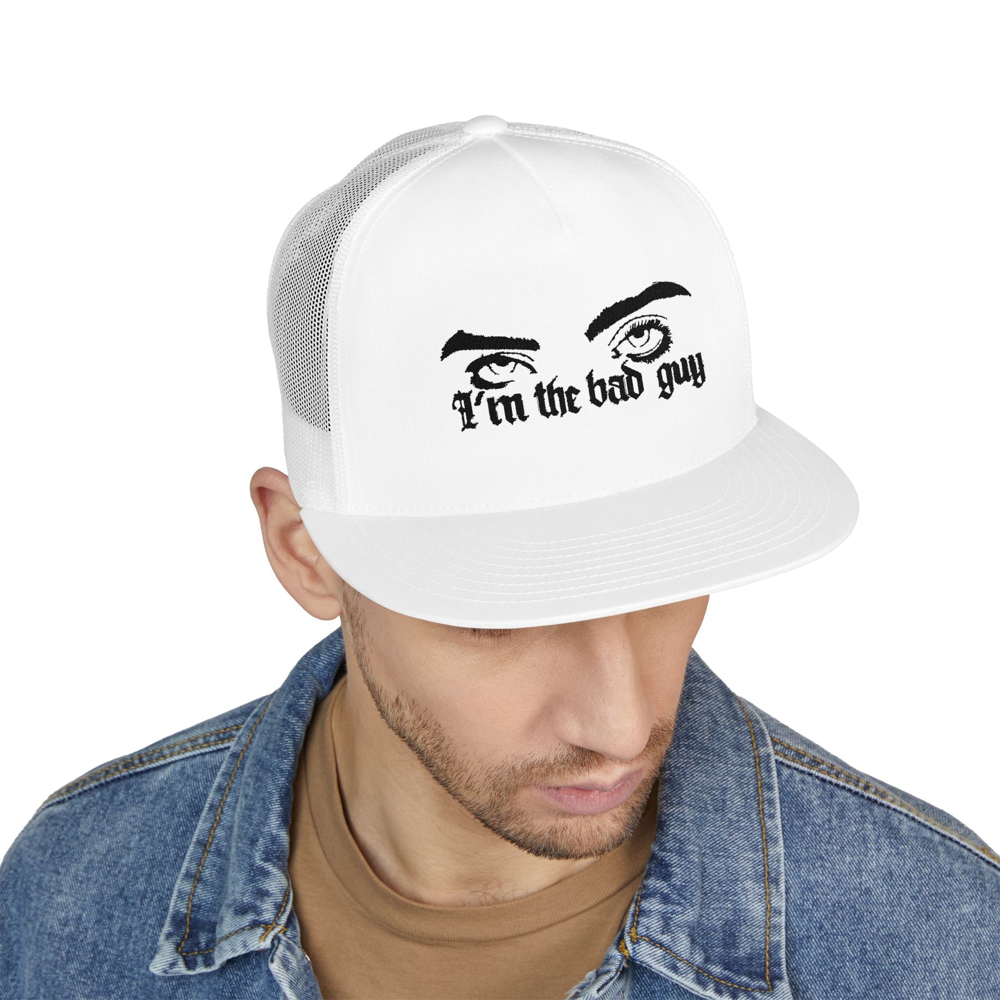 Billie Eilish Inspired Trucker Cap – Eyes & Shadows Gothic Edition Printify