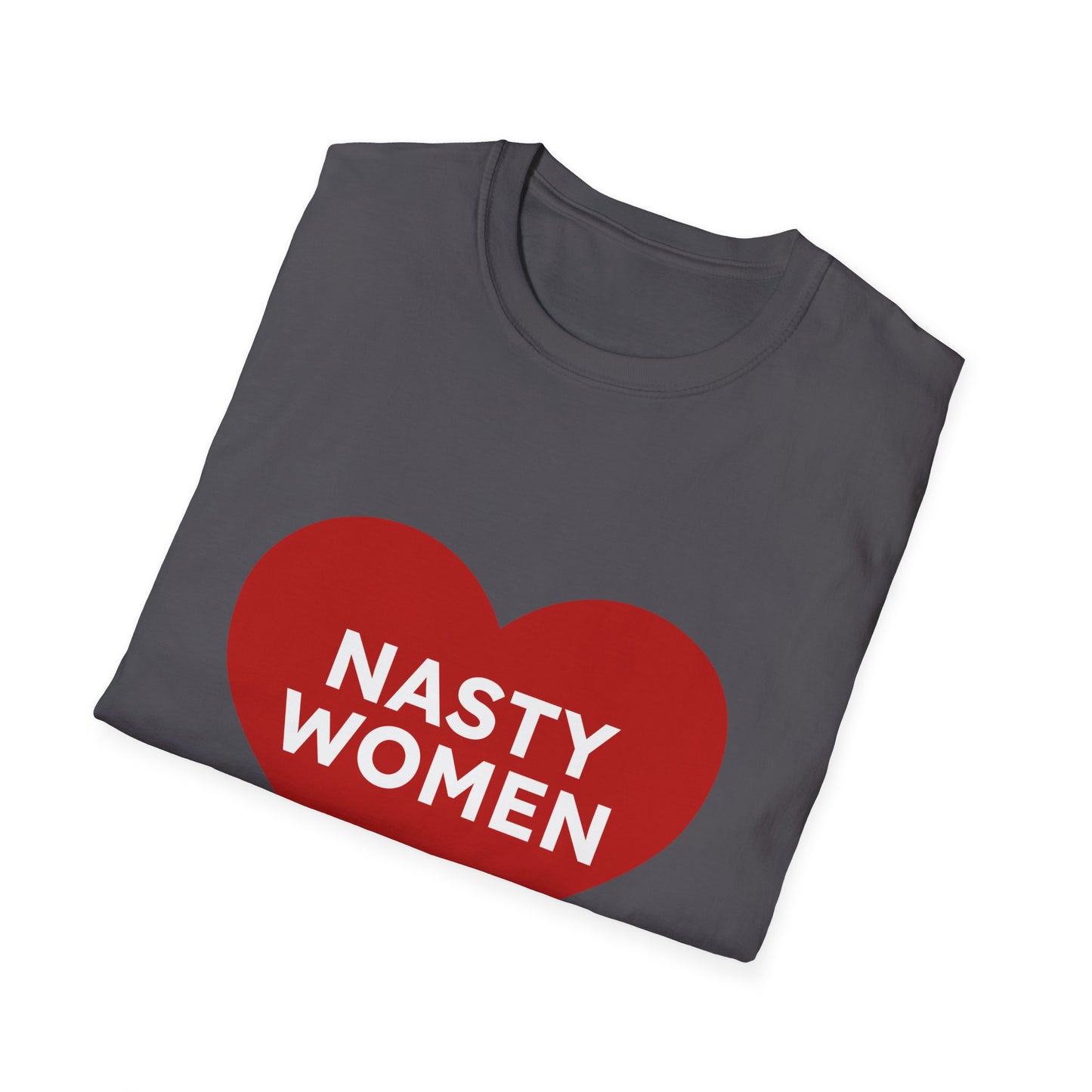 Nasty Women Heart - Unisex Softstyle T-shirt Printify