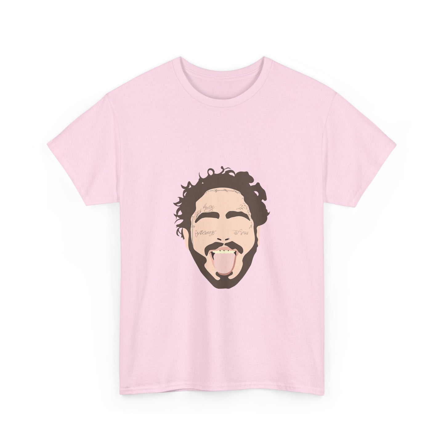 Minimalist Tongue Out Cartoon Face Unisex Heavy cotton Tee Printify
