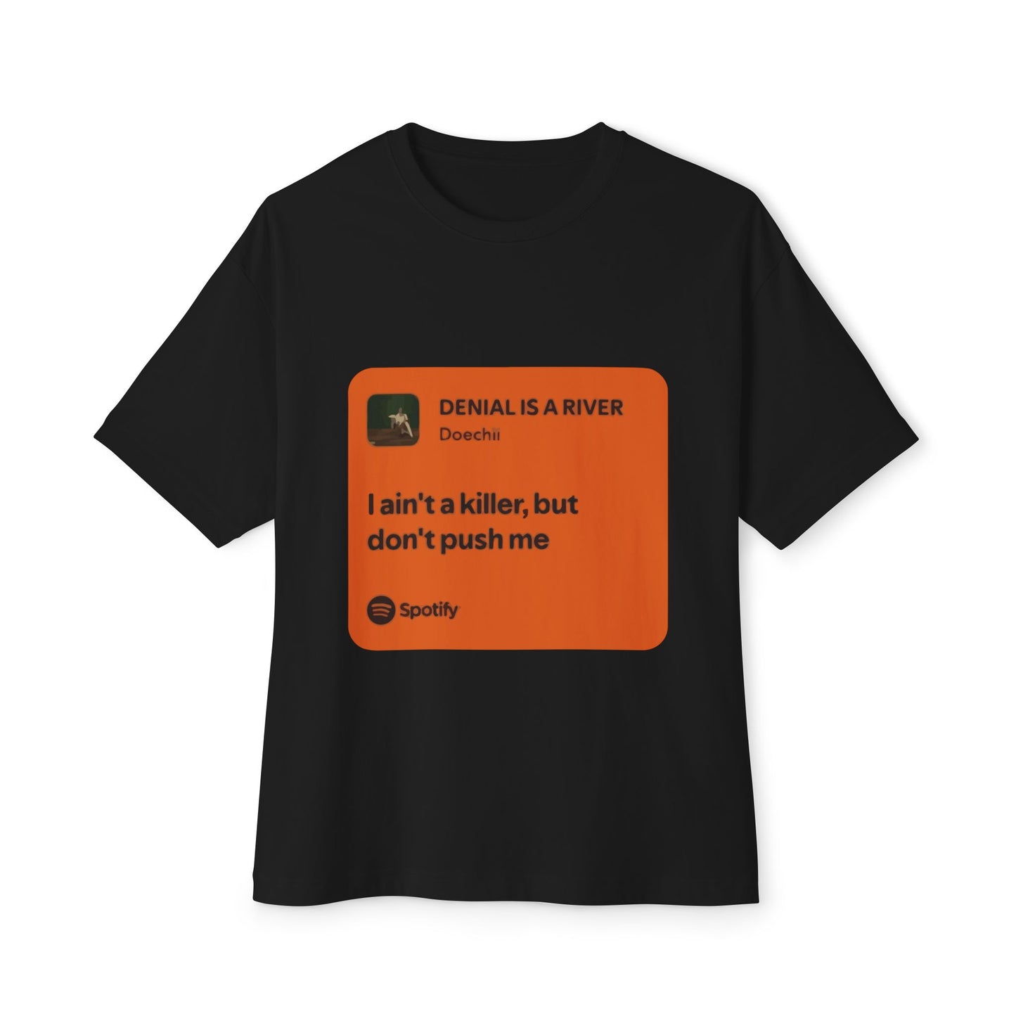 Music Quote Card Unisex Oversized Boxy Tee - snazzymerch