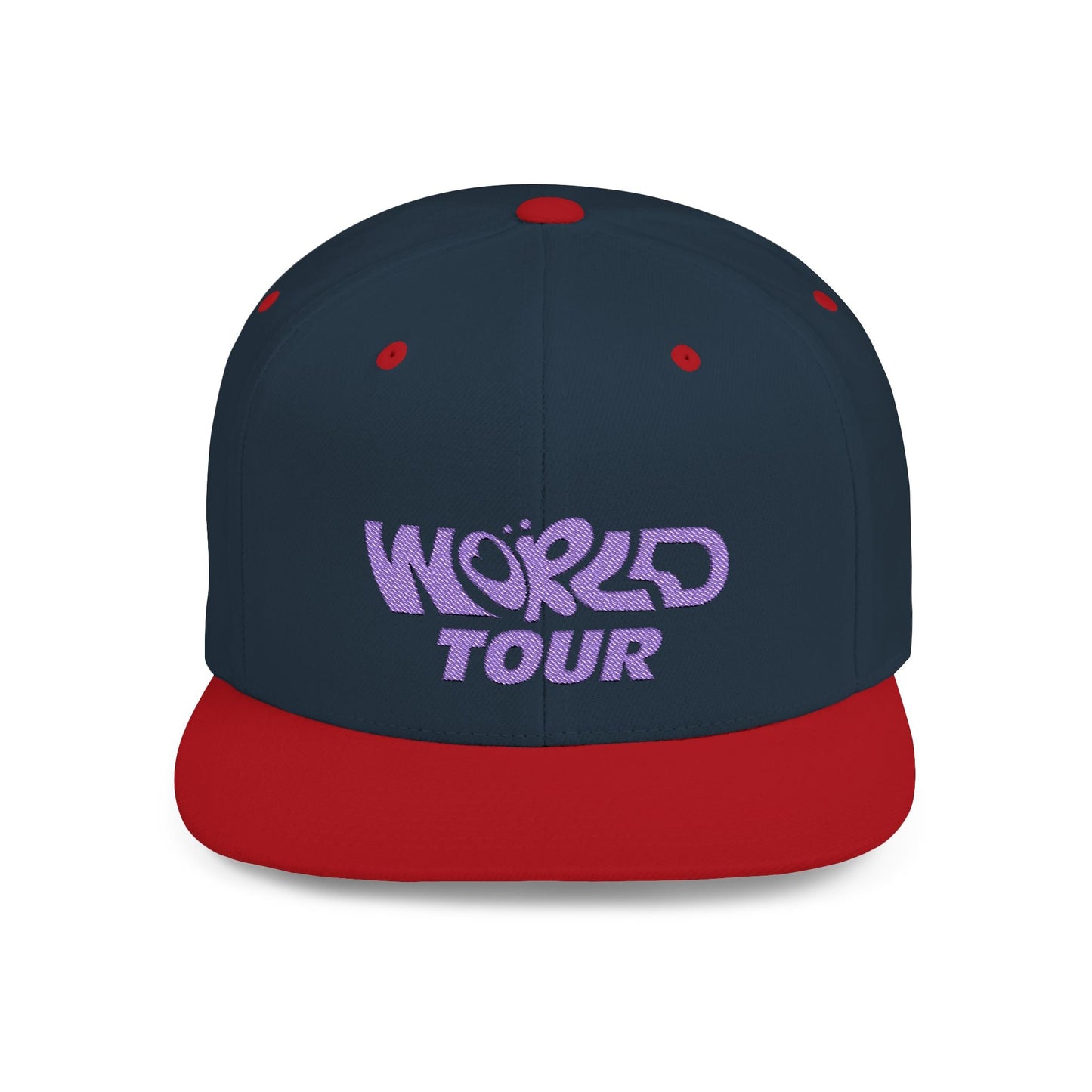 World Tour Bubble Letter- Flat Bill Snapback Printify