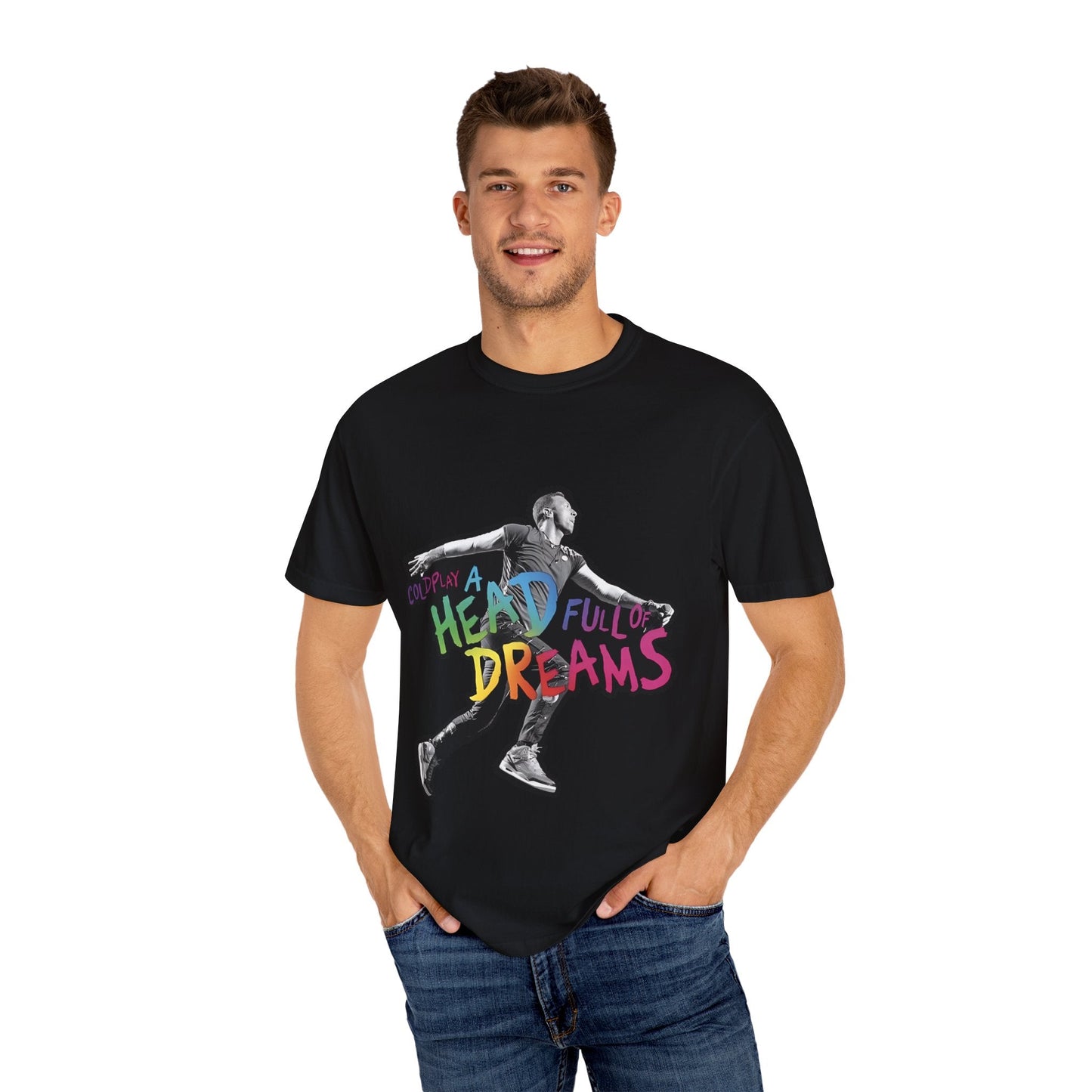 Unisex Garment-Dyed T-Shirt Inspired by Coldplay A Head Full of Dreams Chris Printify