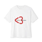 Minimal Heart Symbol Unisex oversized Boxy Tee - snazzymerch