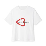 Minimal Heart Symbol Unisex oversized Boxy Tee - snazzymerch