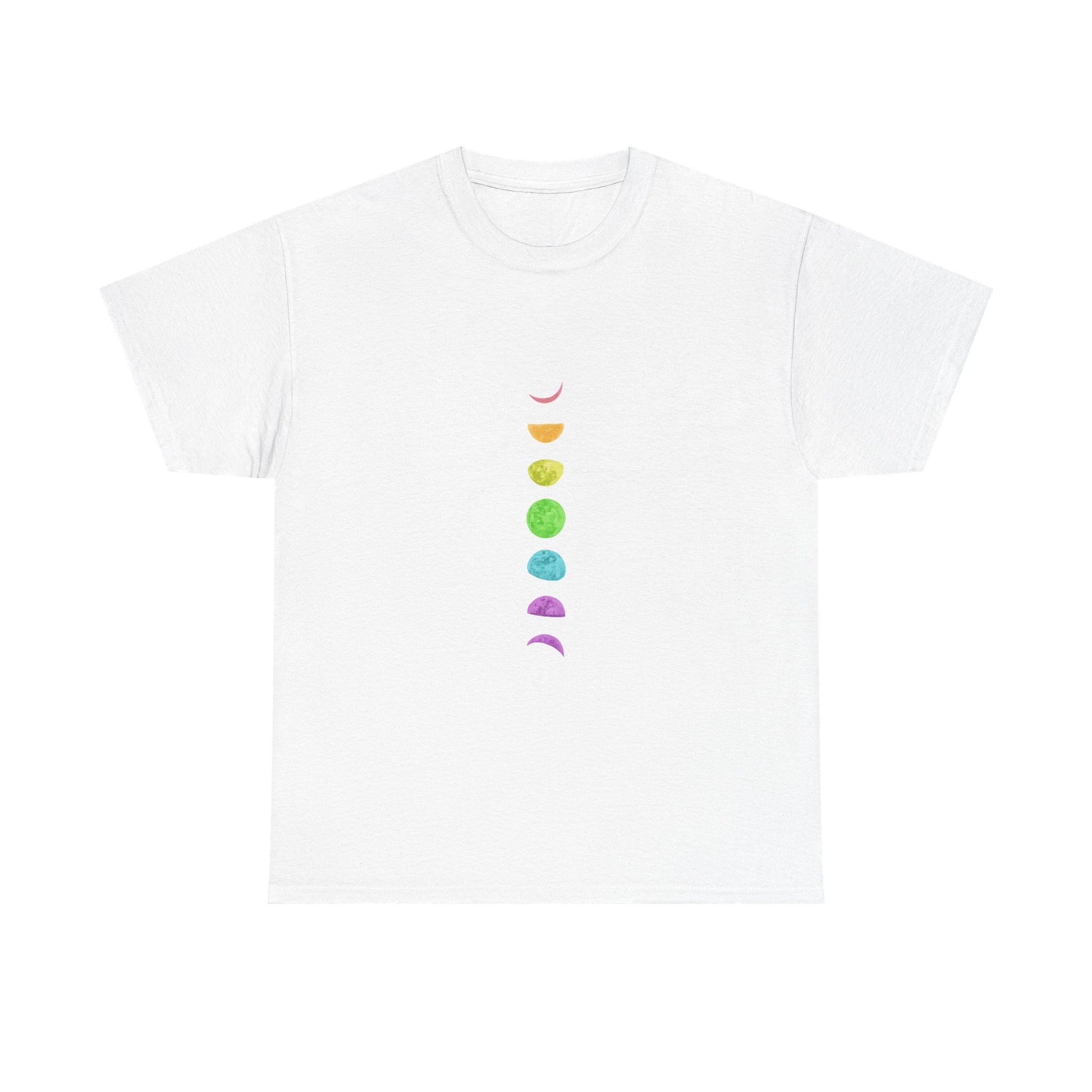 Rainbow Lunar Phases Unisex Cotton Tee Printify