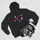 Rainbow Spark Burst Three-Panel Fleece Hoodie - snazzymerch