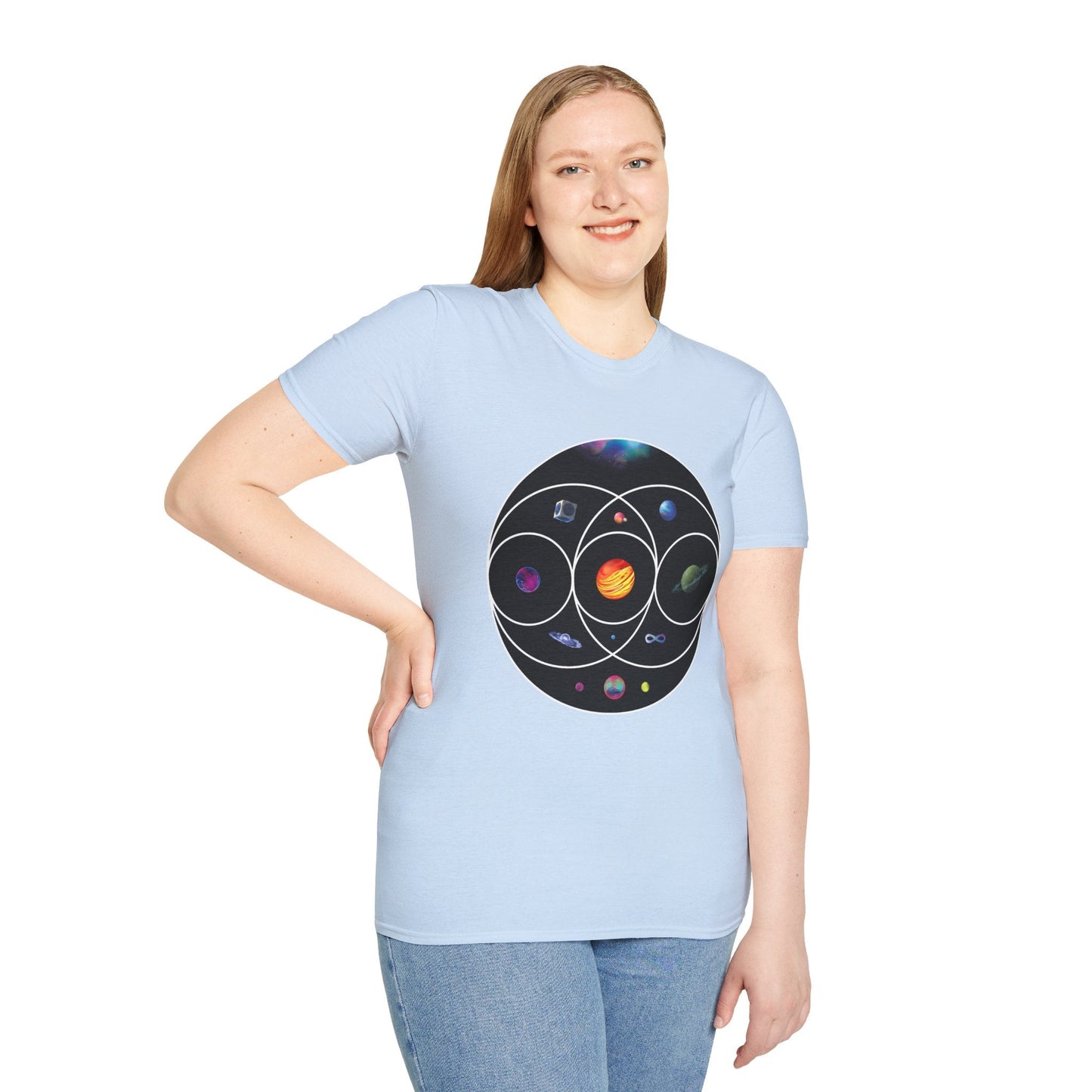 Unisex Softstyle T-Shirt Inspired by Coldplay’s Illustration Concept Printify