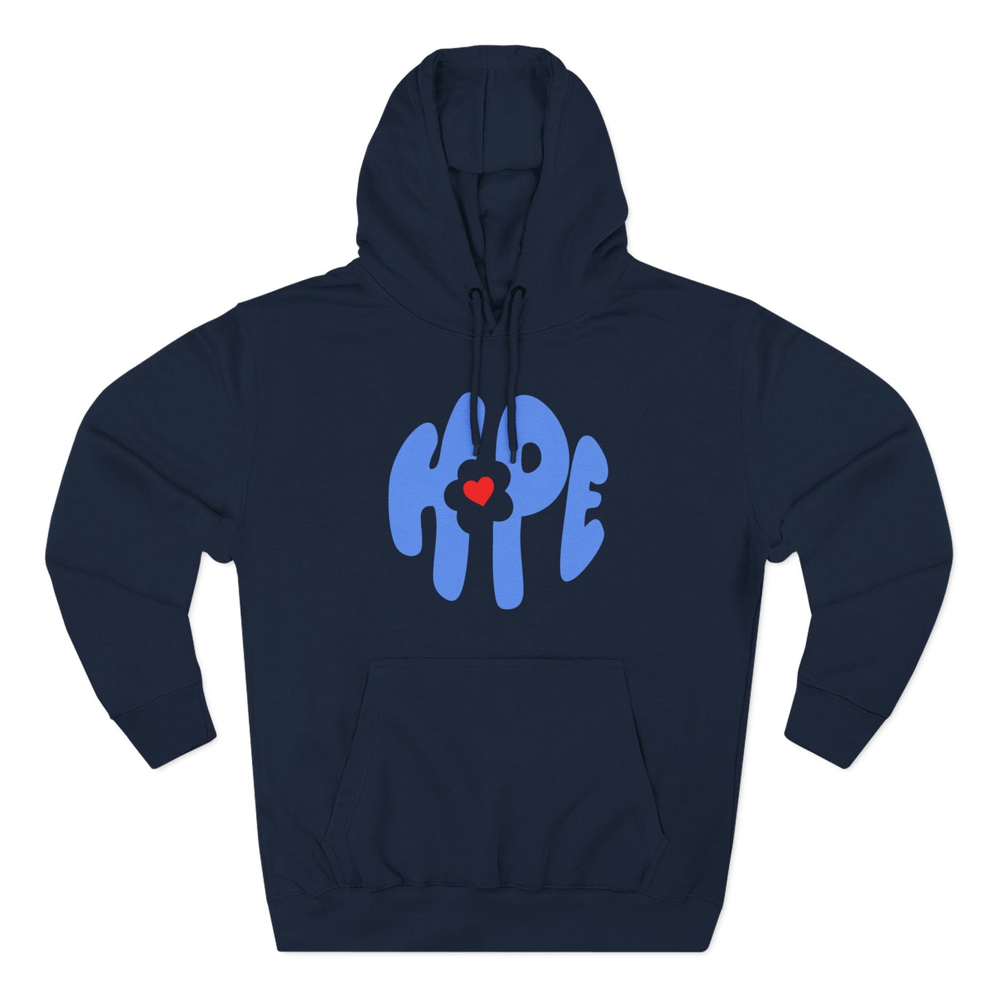 Heart of Hope Retro Three-Panel Fleece Hoodie - snazzymerch