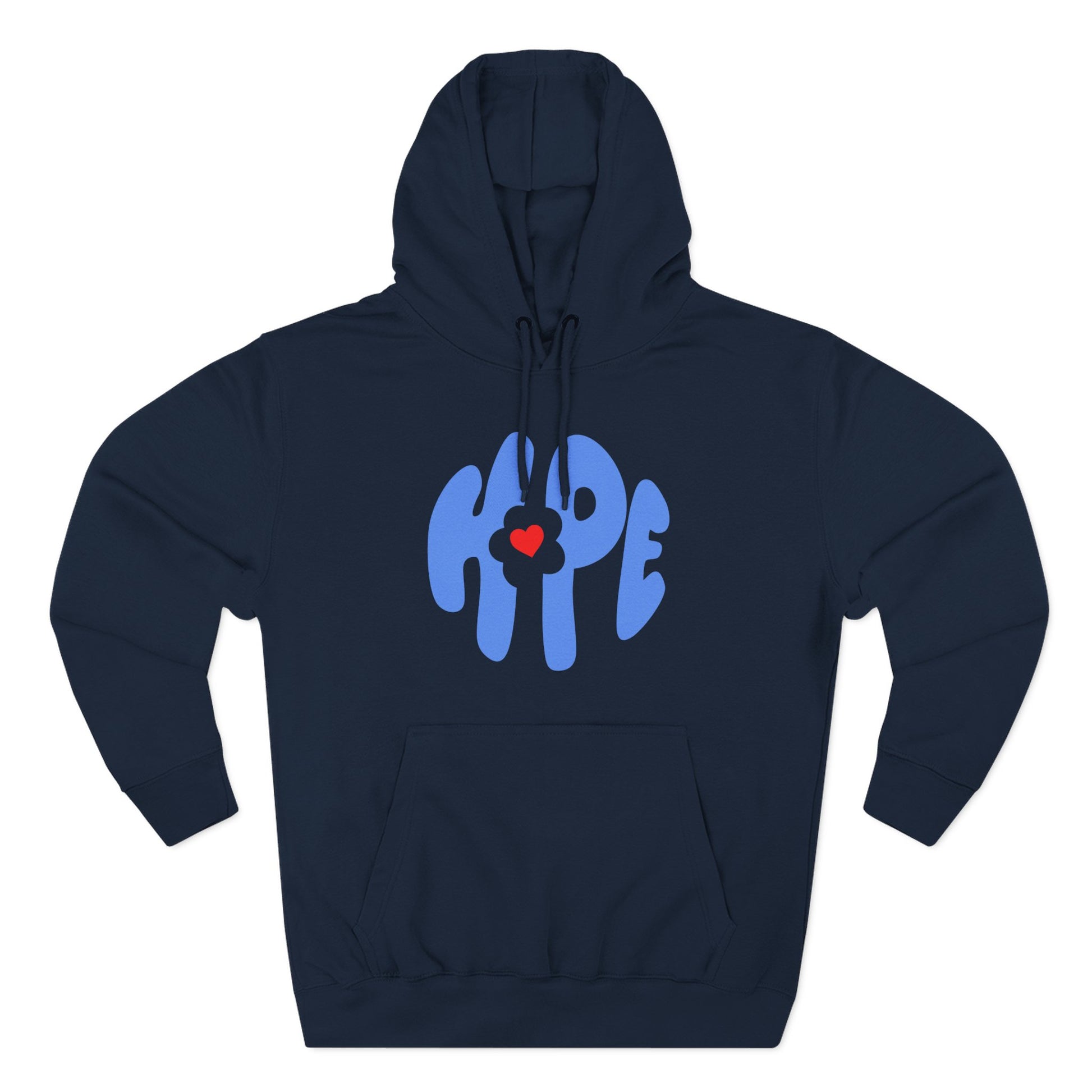 Heart of Hope Retro Three-Panel Fleece Hoodie - snazzymerch