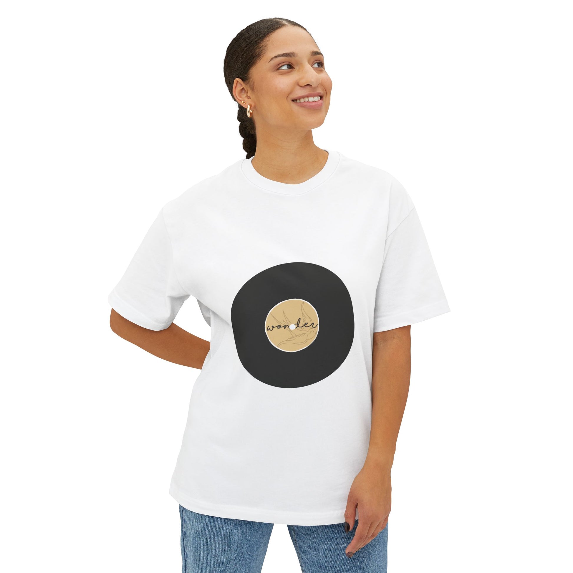 Wonder Spin Unisex Oversized Boxy Tee Printify