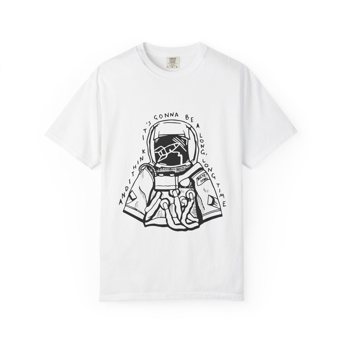 Outline Face Design Unisex Garment-Dyed T-shirt - snazzymerch