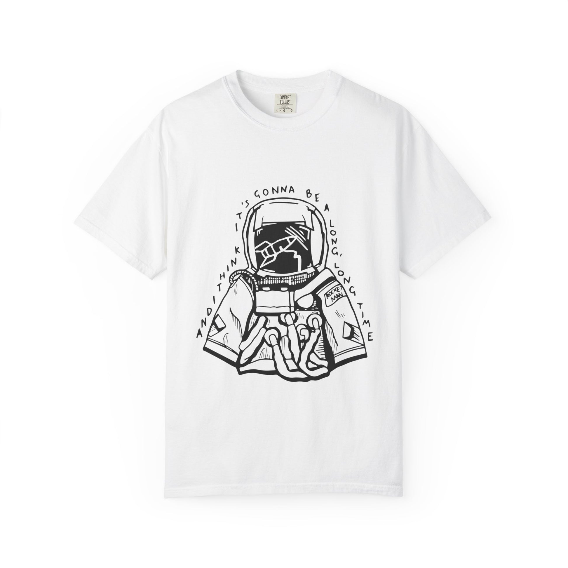 Outline Face Design Unisex Garment-Dyed T-shirt - snazzymerch