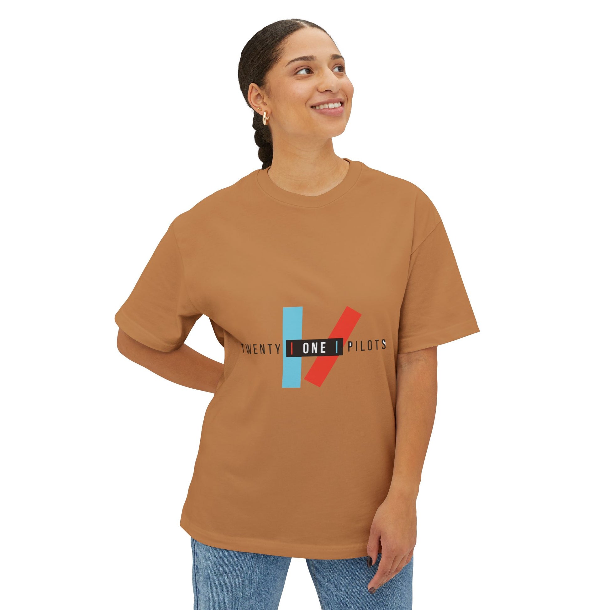 Parallel Vibe Unisex Oversized Boxy Tee - snazzymerch