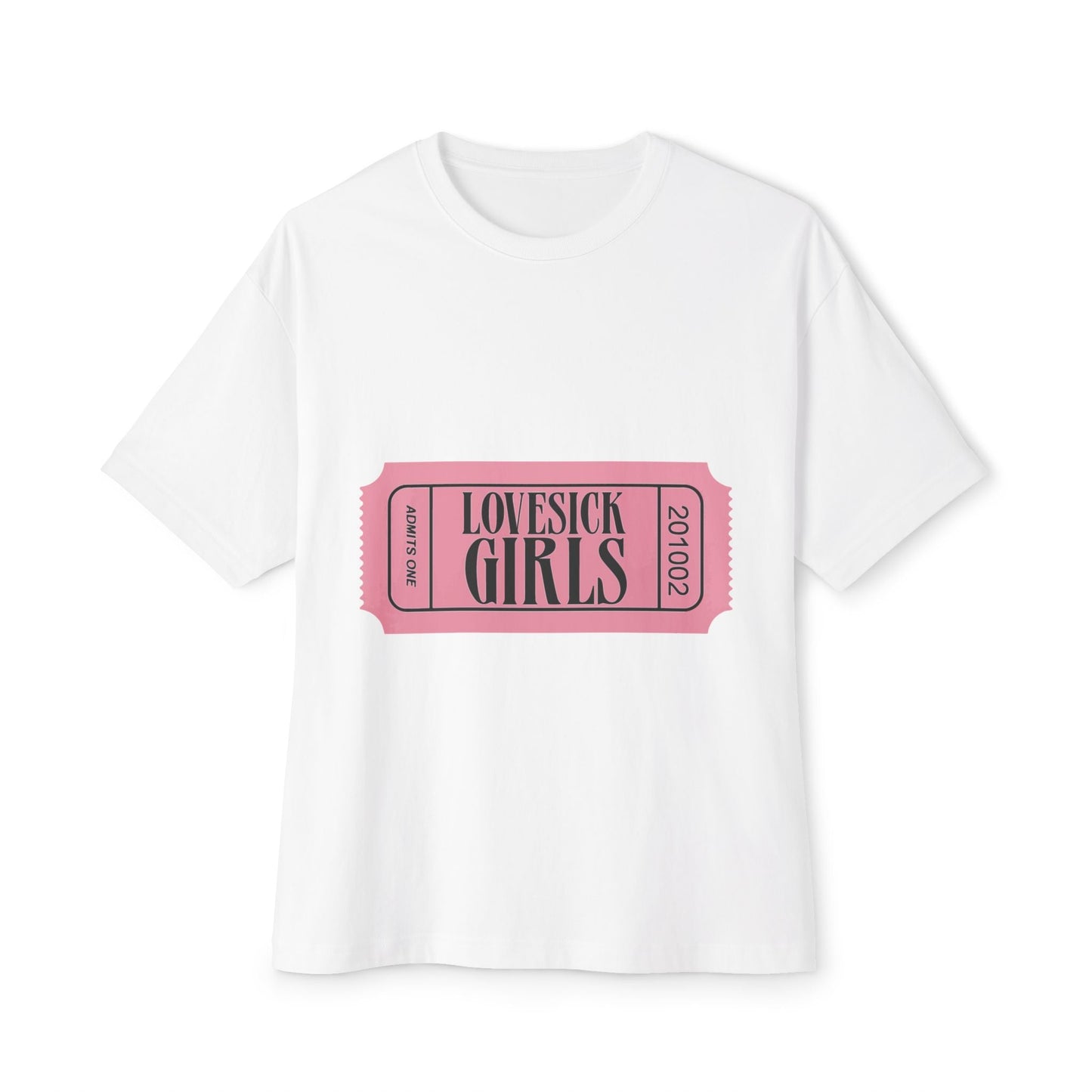 Lovesick Girls Ticket – Oversized Boxy Tee Printify