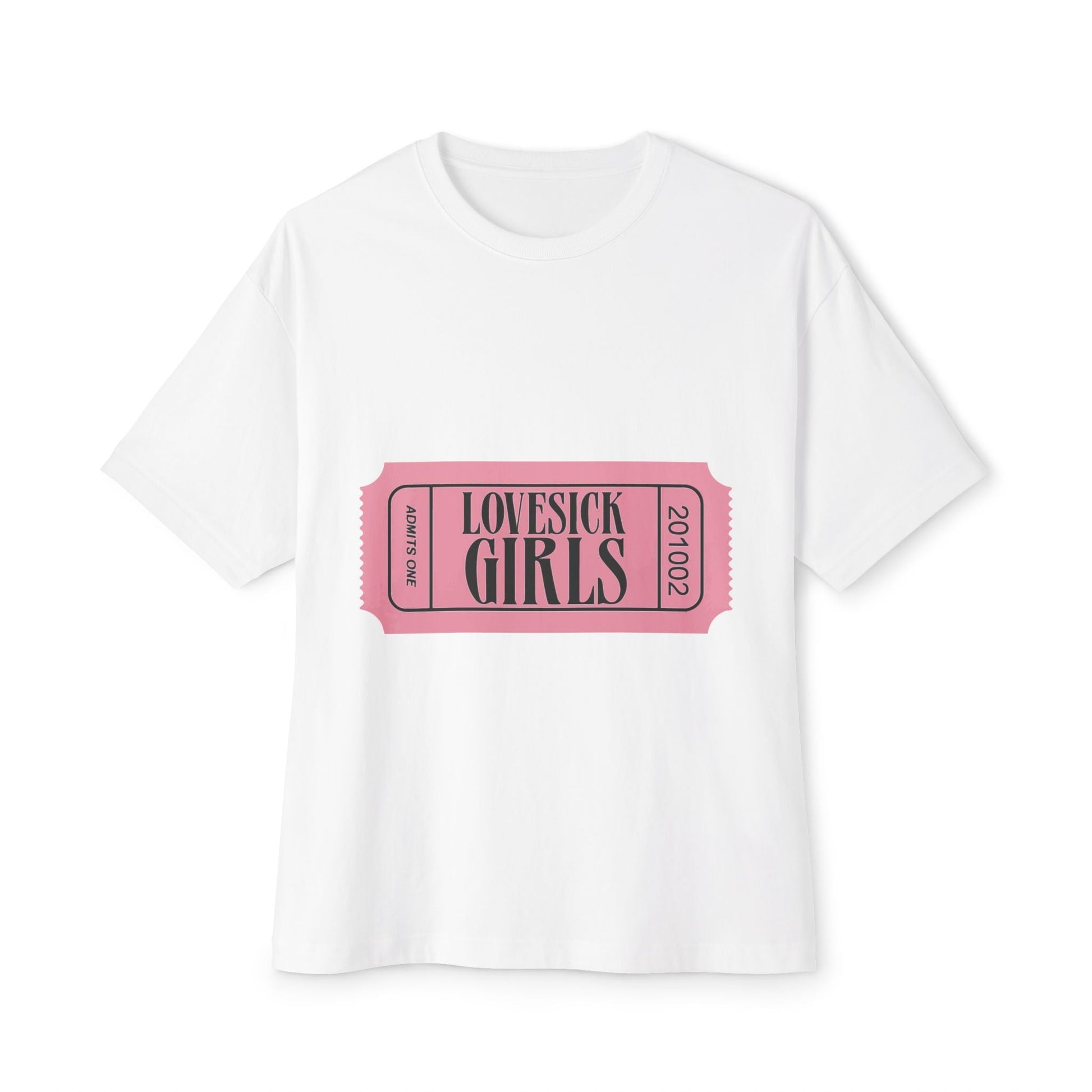 Lovesick Girls Ticket – Oversized Boxy Tee Printify