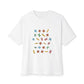 Minimalist Paw Print Oversized Boxy Tee Printify