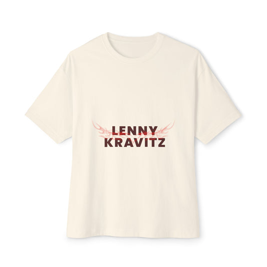 Fire Aura Grid Unisex Oversized Boxy tee Printify