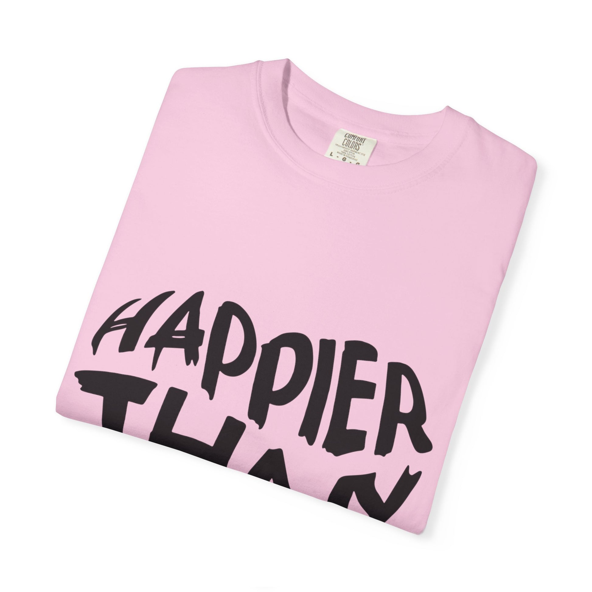 Billie Eilish Inspired Dyed T-shirt – Happier Heart Lettering Edition Printify