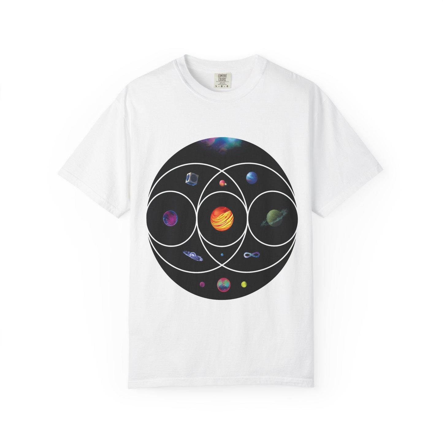 Unisex Garment-Dyed T-Shirt Inspired by Coldplay’s Illustration Concept Printify