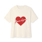 Heartbeat Love Unisex Oversized Boxy Tee - snazzymerch