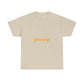 Orange Lightning Text Logo Unisex Heavy cotton Tee Printify