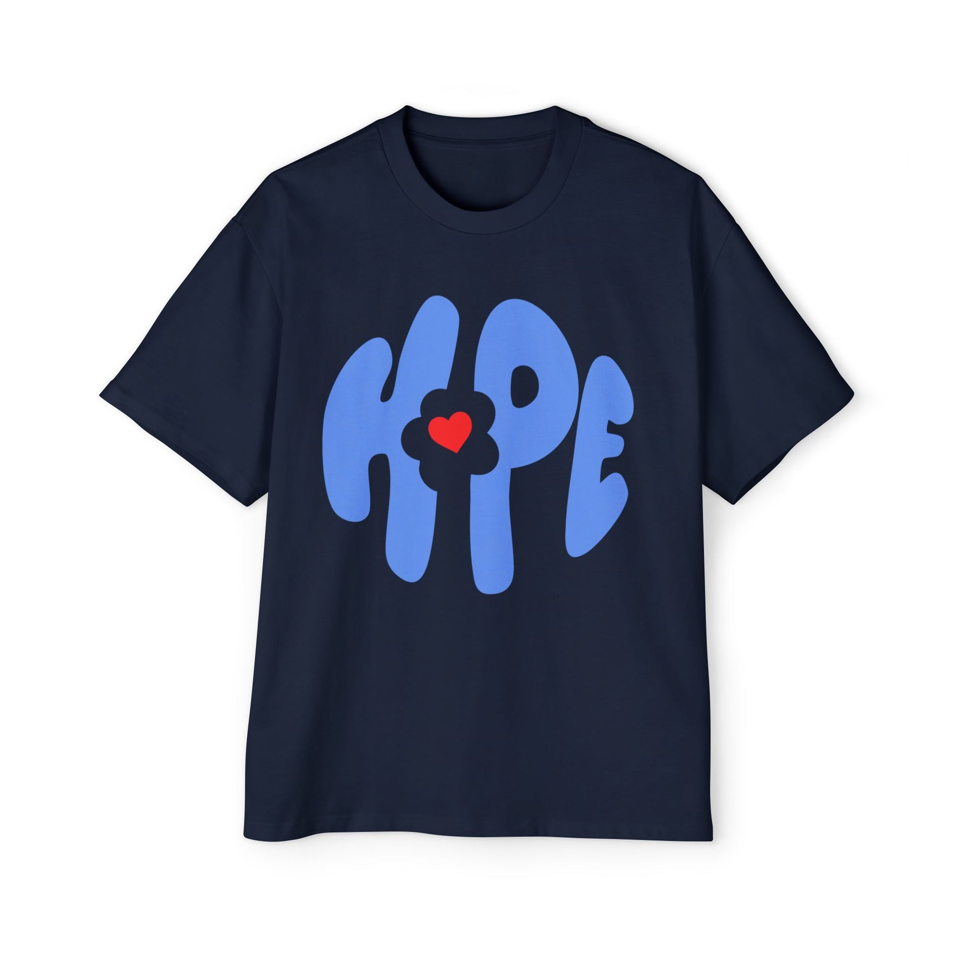 Heart of Hope Retro Men's Heavy Oversized Tee - snazzymerch