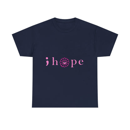 Pink Hope Smile Unisex Heavy Cotton Tee - snazzymerch