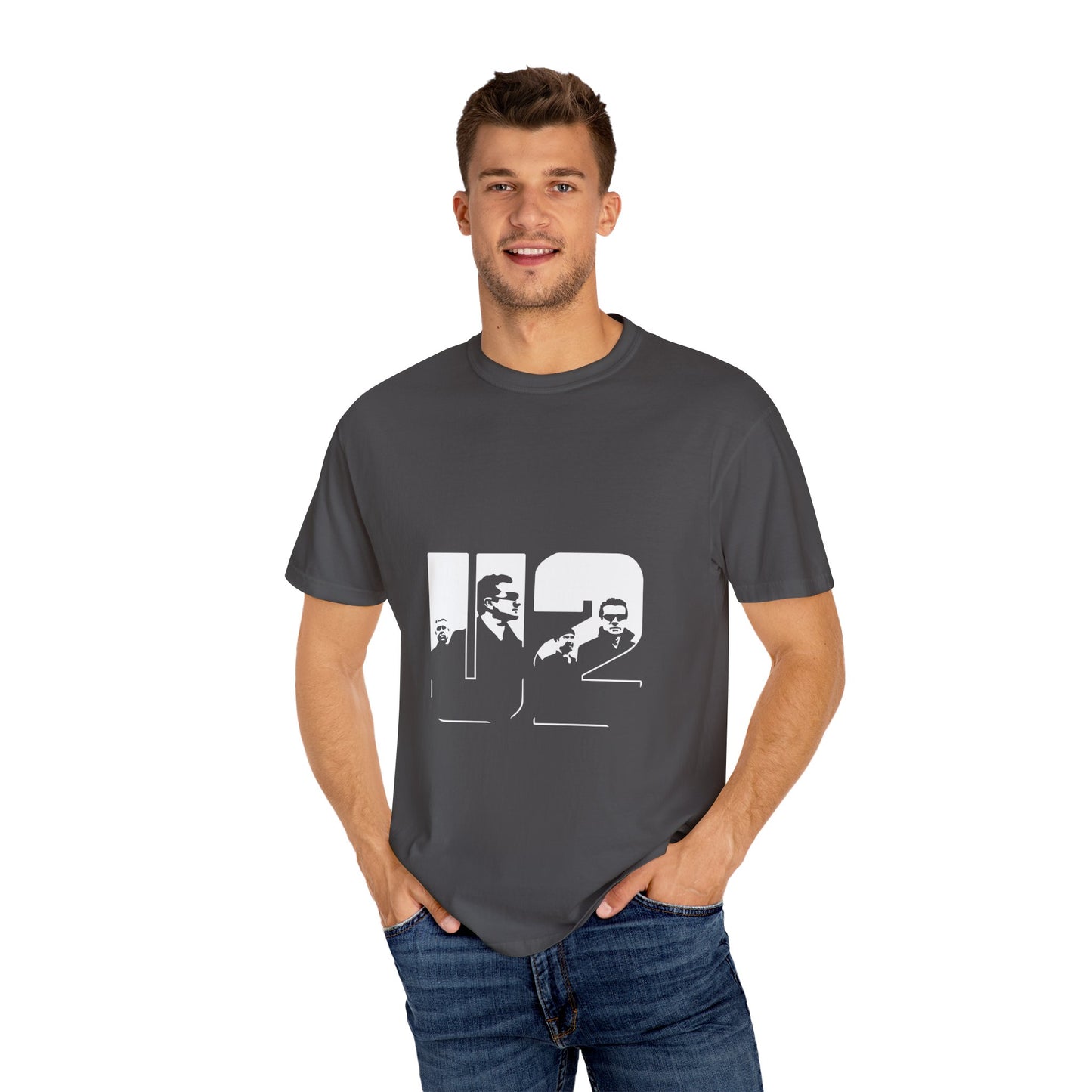 Bold Block Letter Graphic Unisex Garment-Dyed T-shirt - snazzymerch