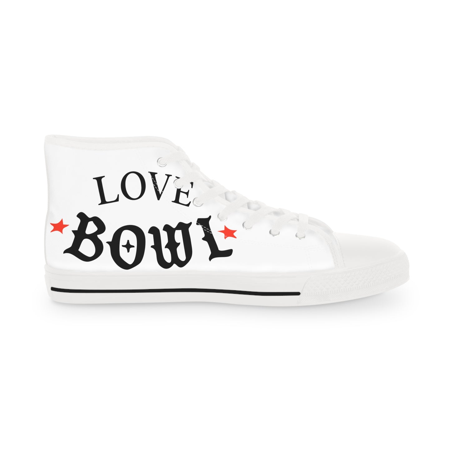 Love Bowl Retro Men's High Top Sneakers - snazzymerch