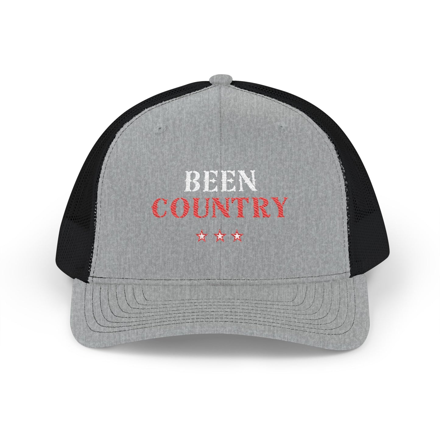Red Country Western Star Snapback Trucker Cap (Embroidery) - snazzymerch
