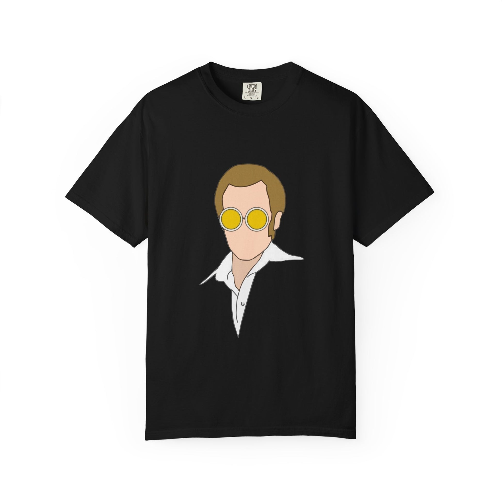 Yellow Glasses Portrait Unisex Garment-Dyed T-shirt - snazzymerch