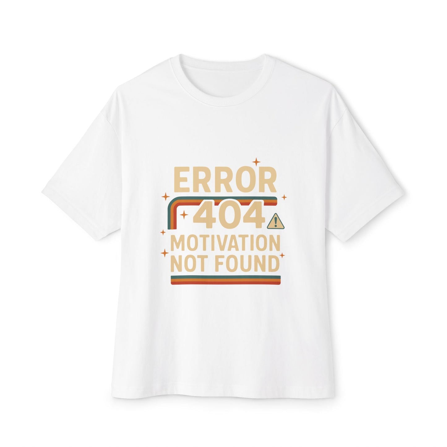 Unisex Oversized Tee – Snazzy Error 404 Edition Printify