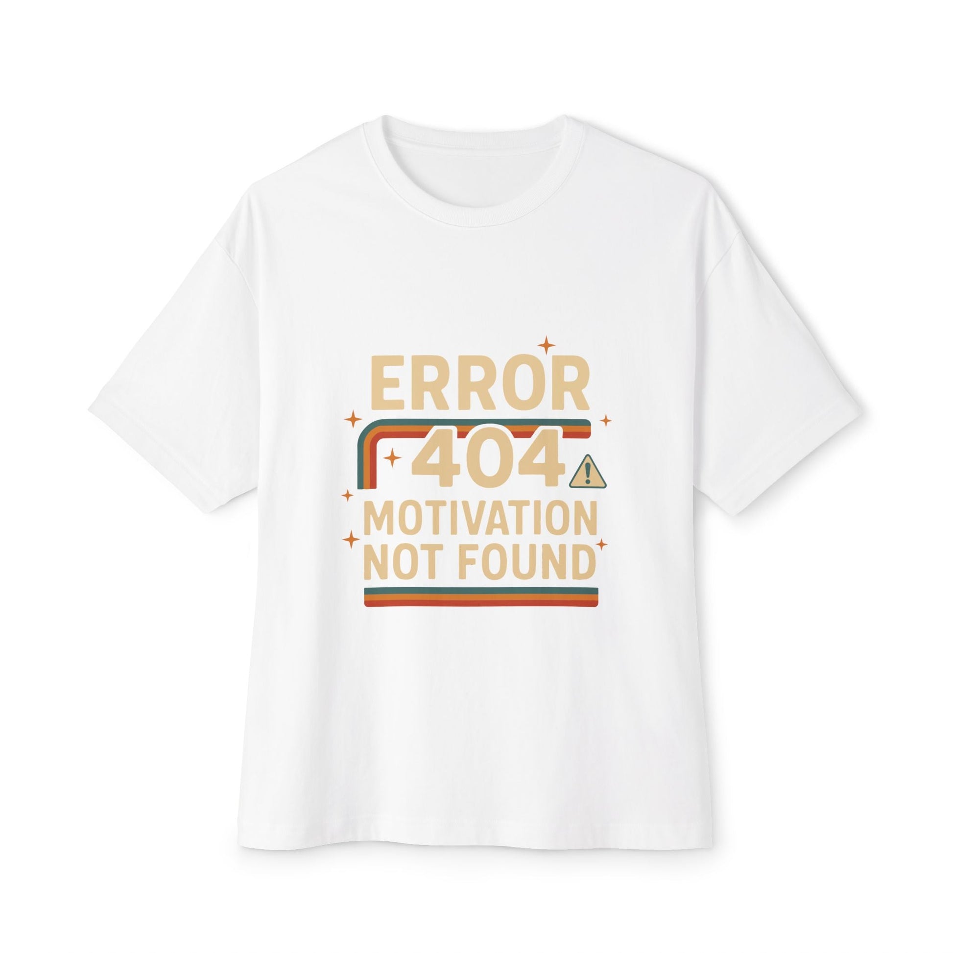 Unisex Oversized Tee – Snazzy Error 404 Edition Printify