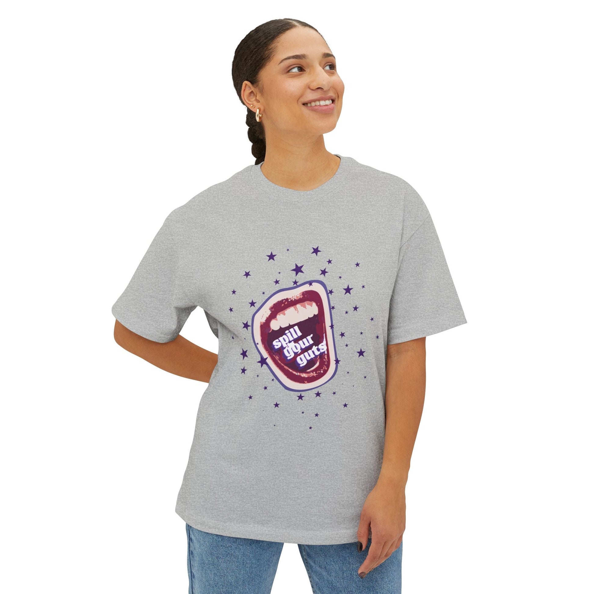 Spill Your Guts Scream-Oversized Tee Printify